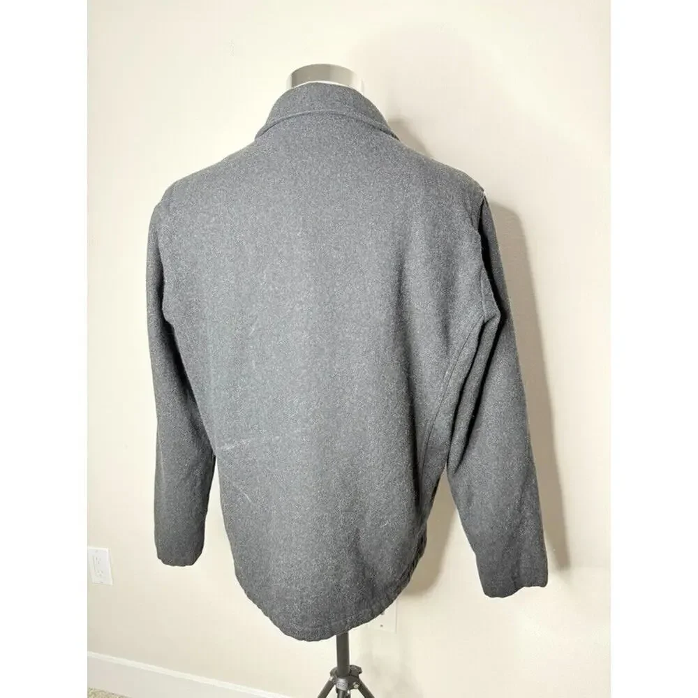 J. Crew University Wool Jacket Coat Charcoal Gray Men’s Size Large Outerwear